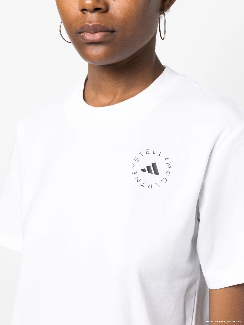 Affordable Stella by logo-print adidas McCartney T-shirt Women short-sleeved 0802